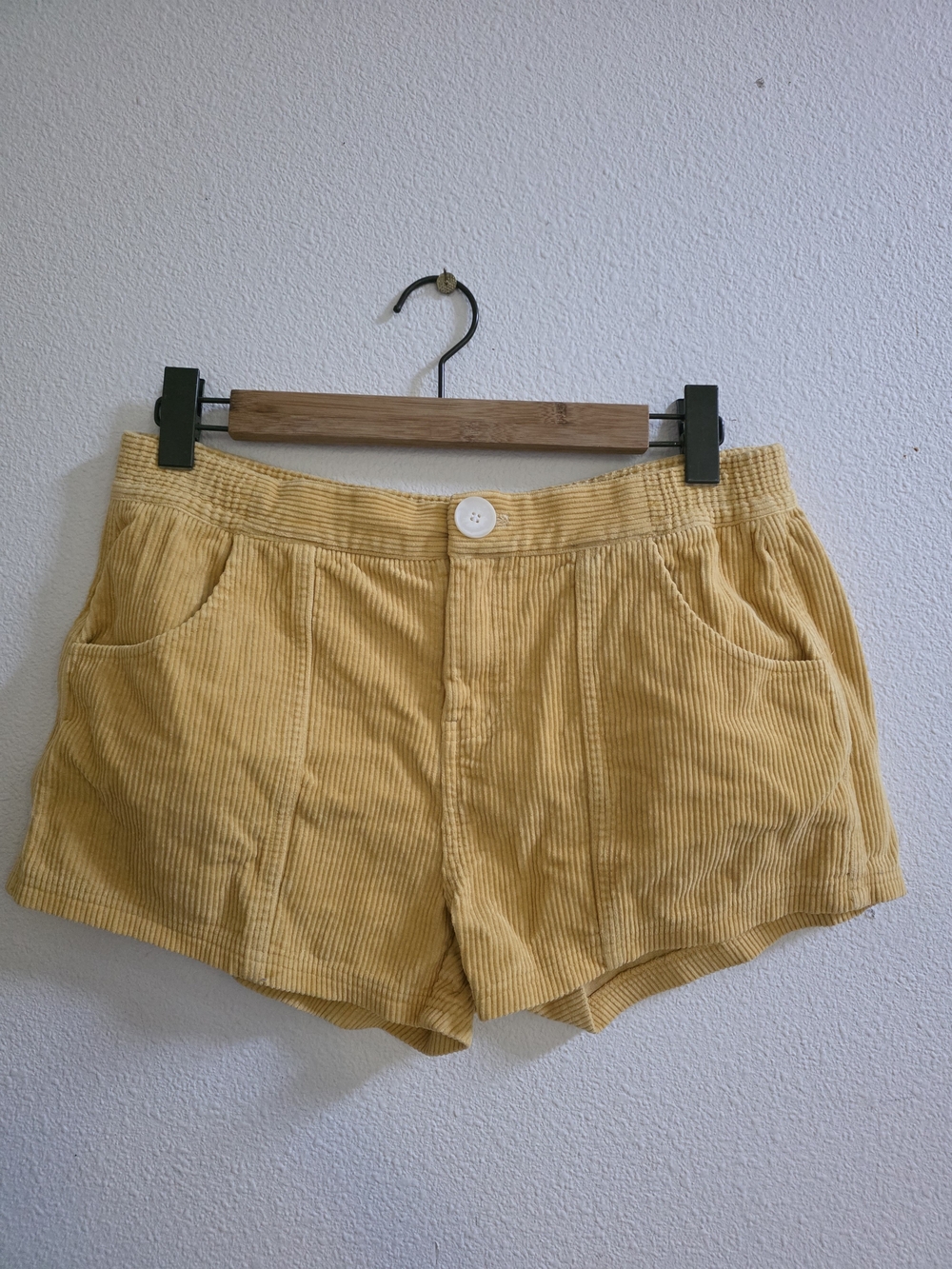 Mustard Yellow Corduroy Faherty Women’s Shorts